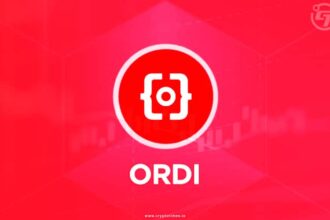 Ordinals ORDI price down 20