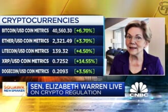 Senator Warren Says Crypto is the Solution to Big Banks "Enormous Failure"