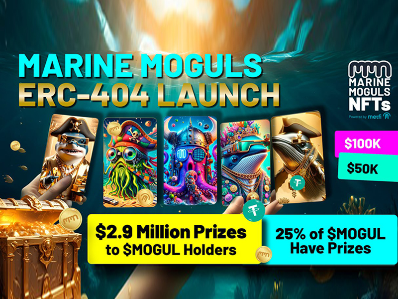 Marine Moguls ERC-404 Launch with $2.9 Million in Prizes for Token Holders
