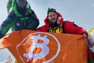 Crypto Enthusiast Unfurls Bitcoin's Orange Flag