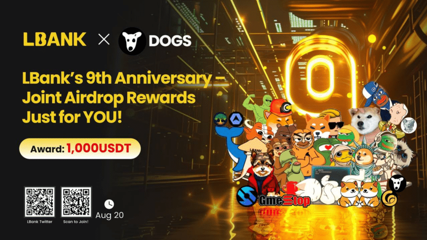 $DOGS Celebrates LBank's 9th Anniversary with USDT Rewards