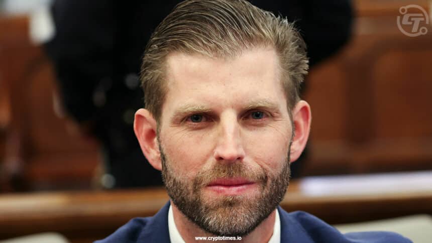 Eric Trump Builds Hype for Major Crypto Announcement