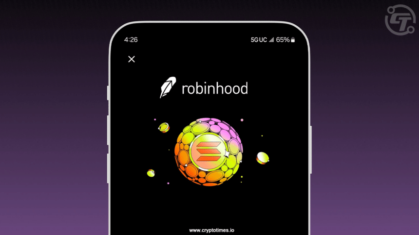 Solana Tokens Now Available on Robinhood Wallet App