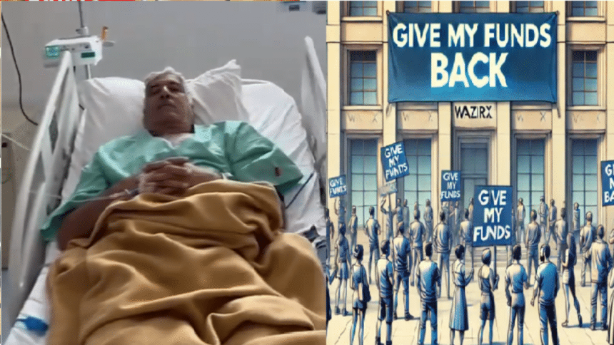 A WazirX investor has claimed his father is admitted in hospital after losing his money in the hacking incident.