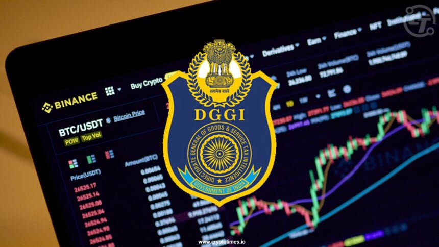 India’s DGGI Hits Binance with $86.88M (₹722 Cr) GST Notice