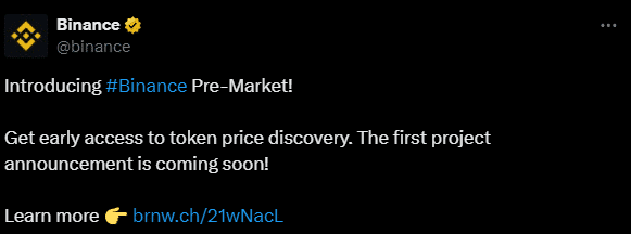 Binance Pre market