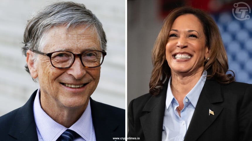 Bill Gates Backs Harris with $50M, Crypto World Reacts