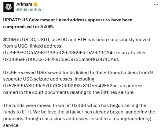 Hacker Drains  Million from U.S. Government Wallet