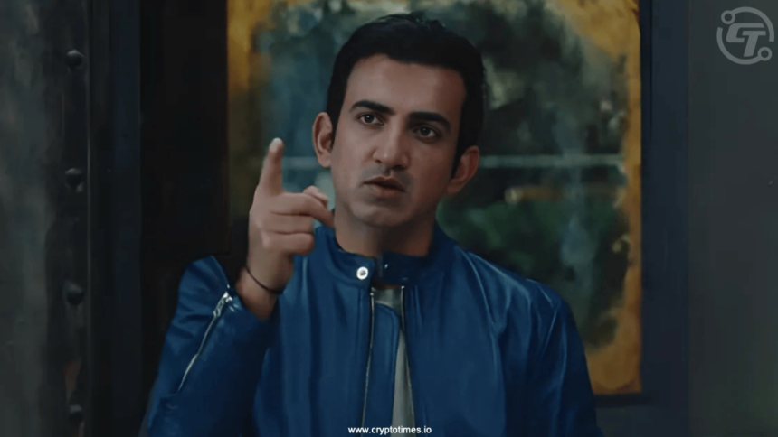 Indian cricket team coach Gautam Gambhir endorses crypto exchange CoinDCX.