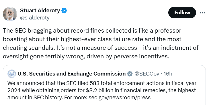 Stuart Alderoty criticizes SEC