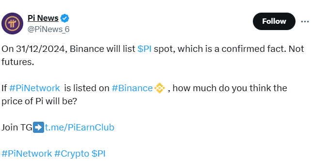 Binance Really Going to List PI