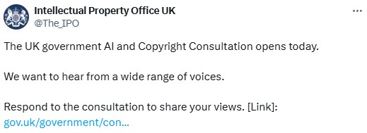 UK Government Seeks Public Feedbackk on AI and Copyright Laws